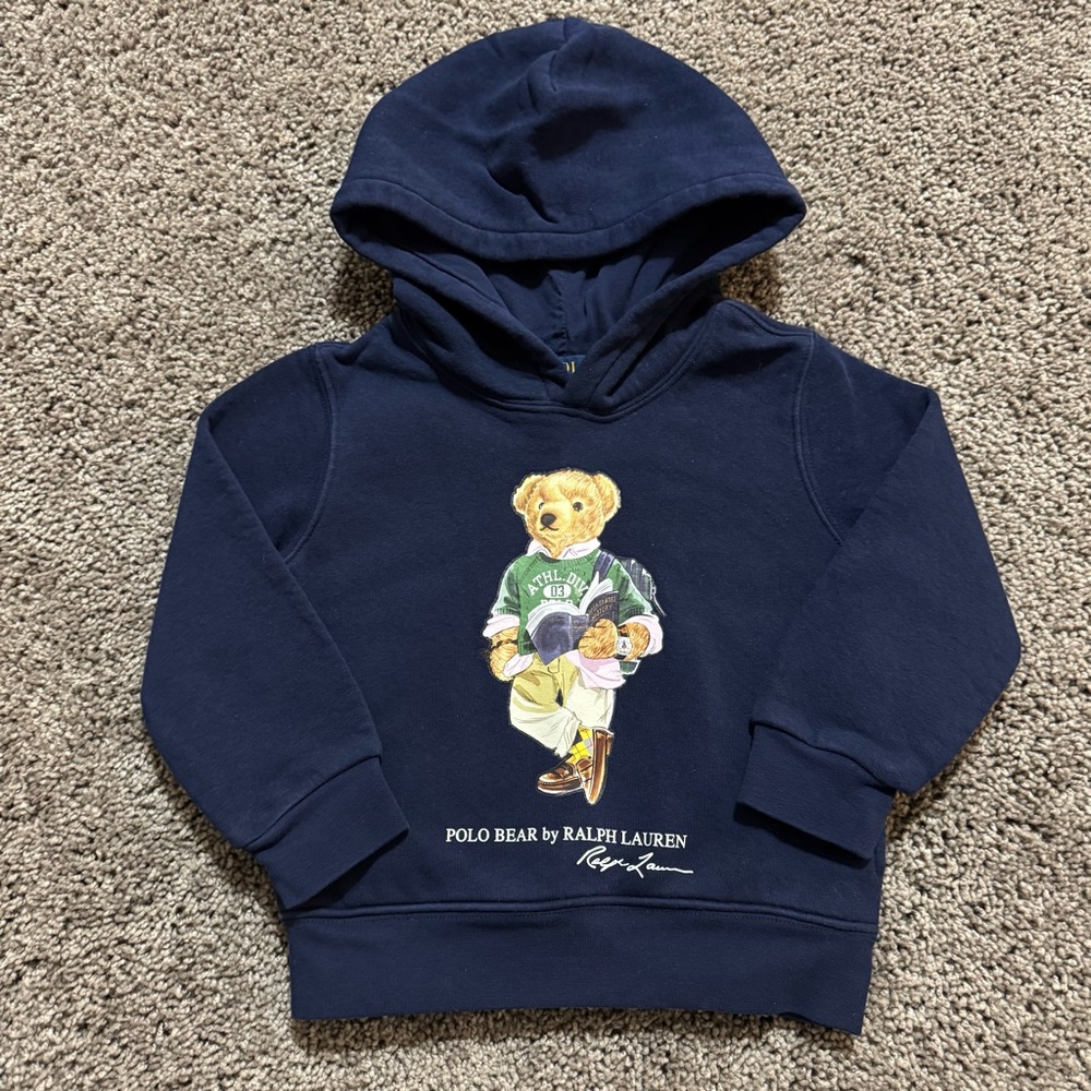 Boy’s Polo Ralph Lauren Bear Pullover Hoodie
